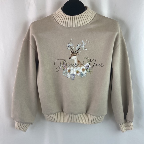 Probably Vintage Flower Deer Sweatshirt - Picture 9 of 10